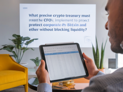 What precise crypto treasury controls must cfos implement to protect corporate bitcoin and ether without blocking liquidity?