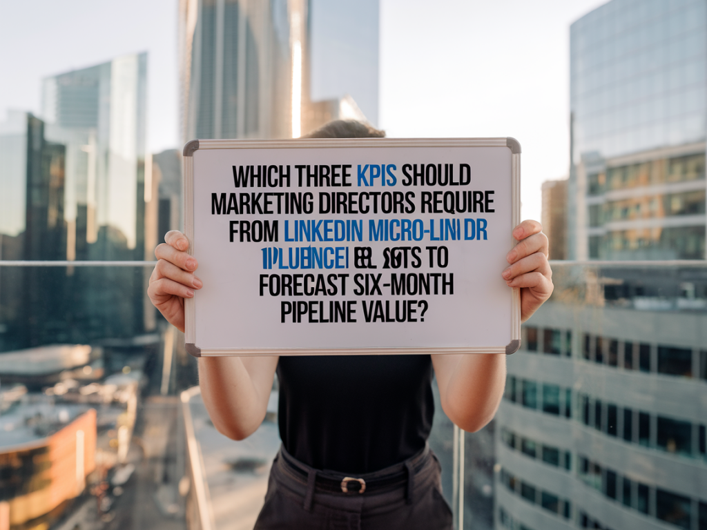 Which three kpis should marketing directors require from linkedin micro-influencer pilots to forecast six-month pipeline value?