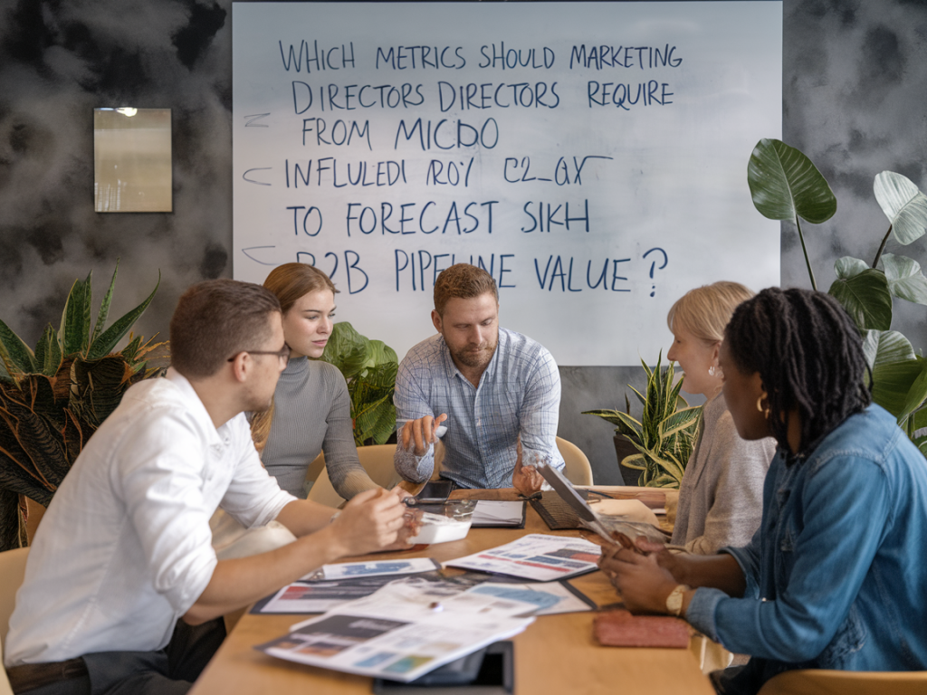 Which metrics should marketing directors require from micro-influencer pilots to forecast six-month b2b pipeline value?